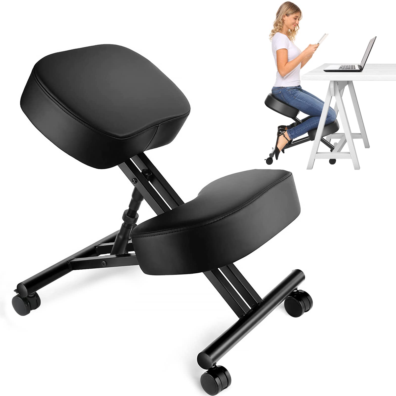 Office Furniture Ergonomic - Kneeling Chair Ergonomic for Office, Adjustable