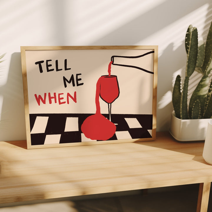 Office Furniture Loft - Vintage Tell Me When Drink Canvas