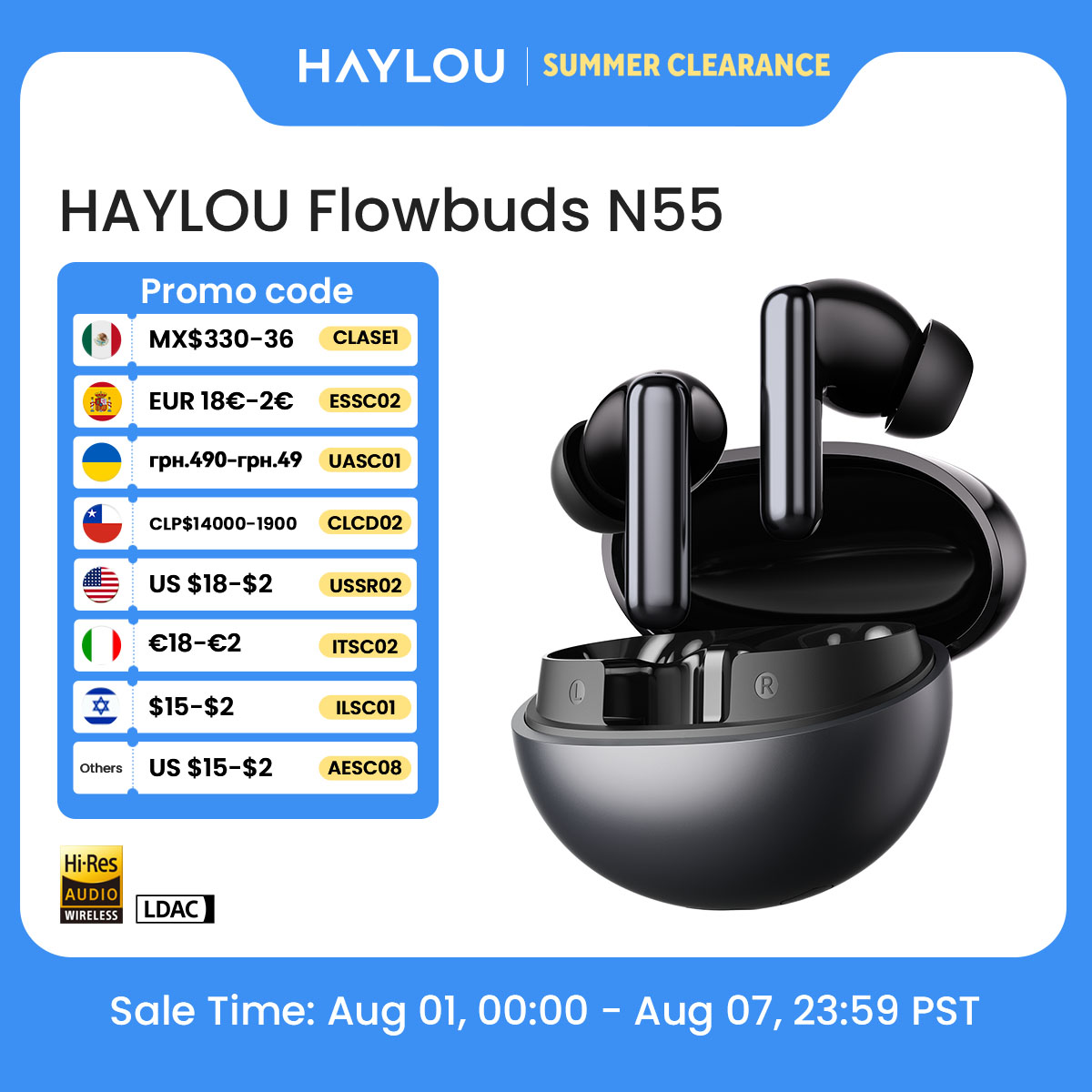Telephone Headset Office - HAYLOU Flowbuds N55 Wireless Earbuds 54dB