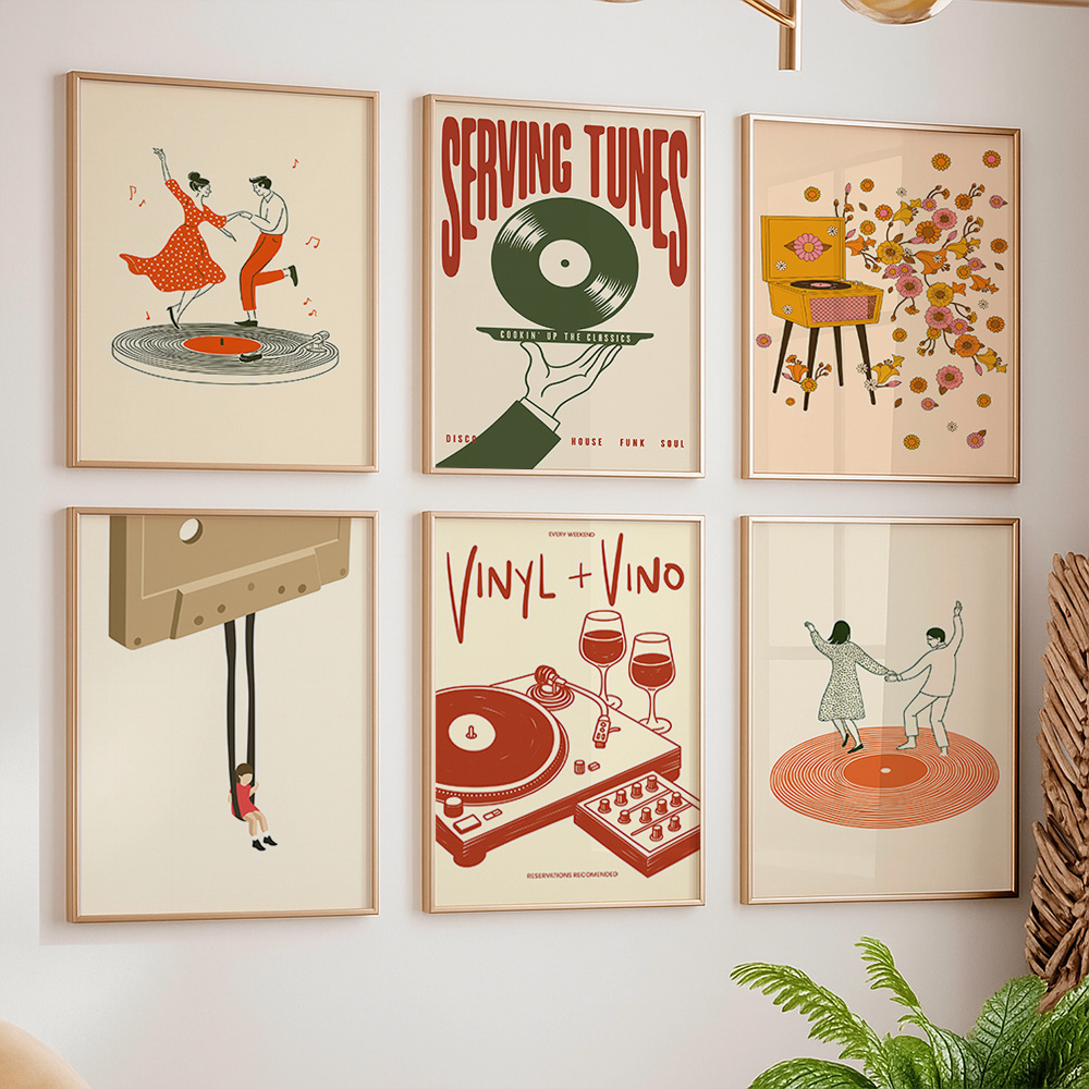 Office Furniture Loft - 1pc Vintage Music Canvas Poster Unframed