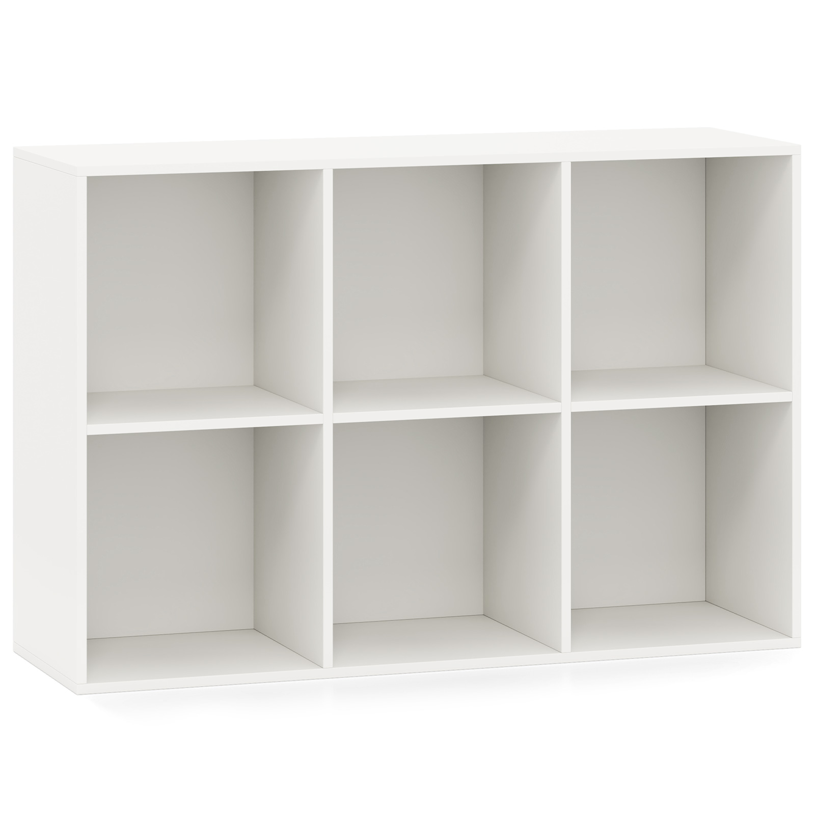 Bookshelf 5 Tier - 6-Cube Bookcase Modern 3-Tier Storage Organizer