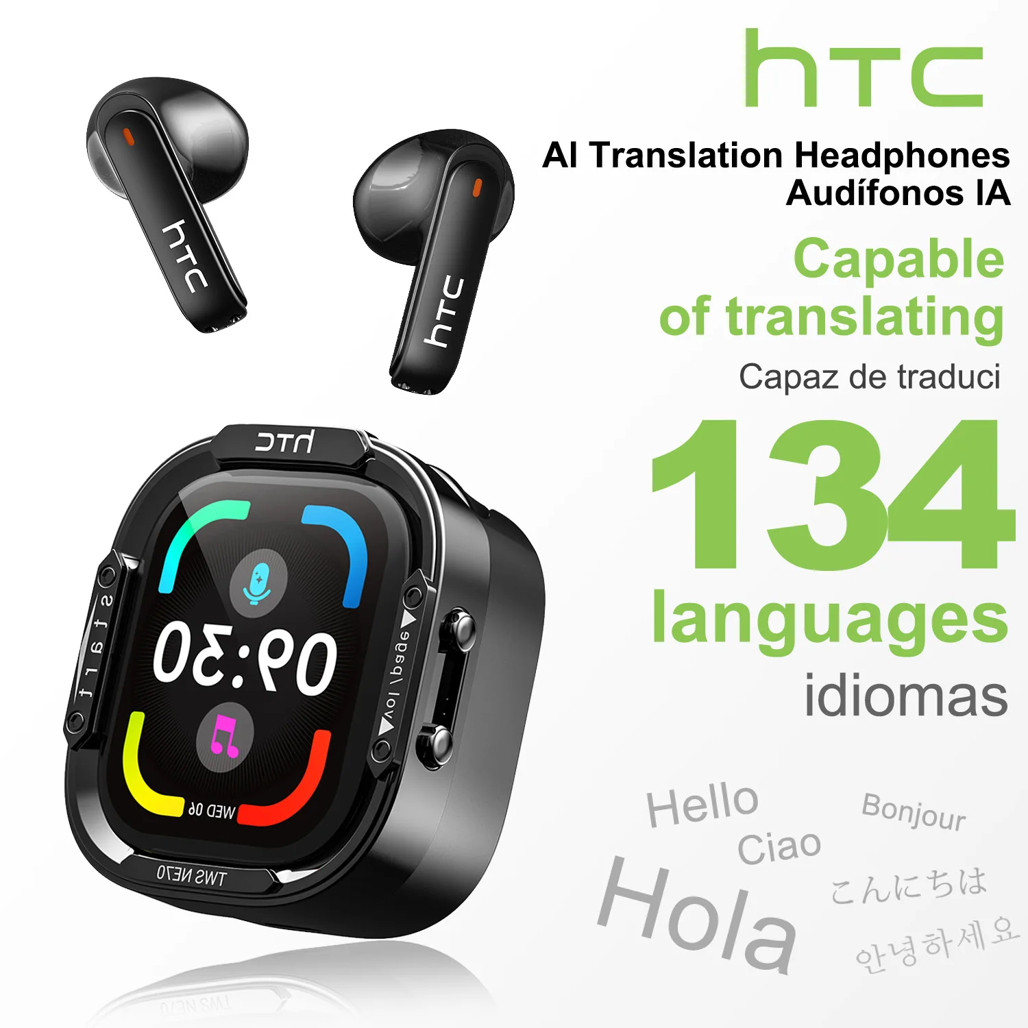 Telephone Headset Office - HTC NE70 Bluetooth V6.0 Headphones Smart