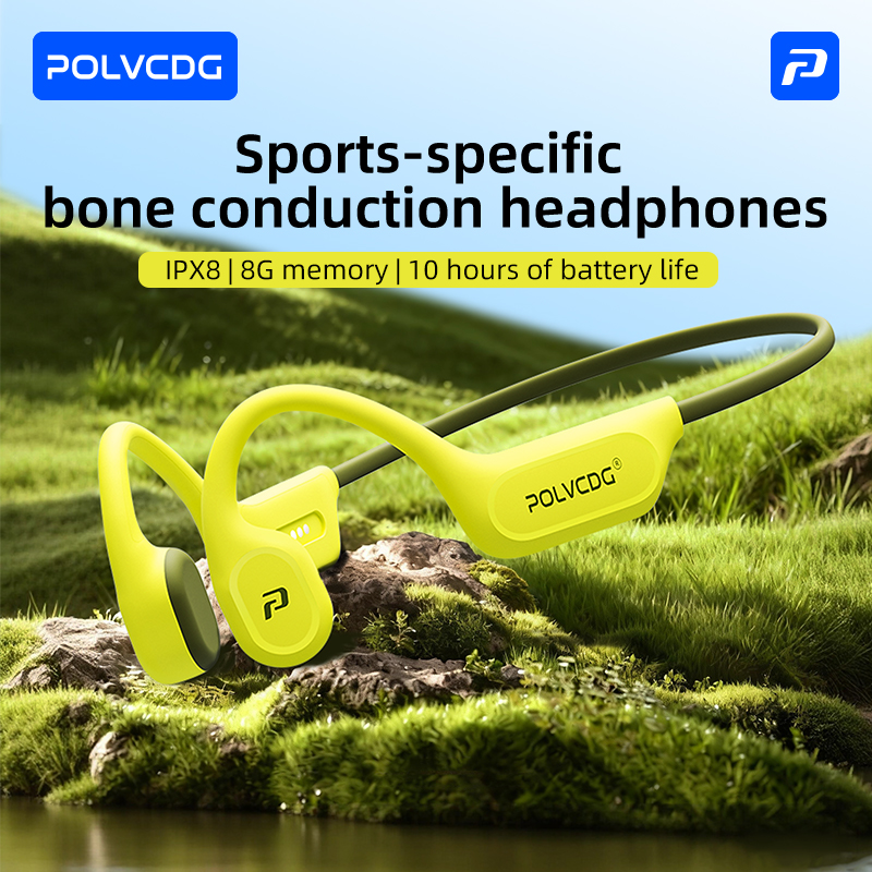 Telephone Headset Office - POLVCDG 8G Memory Bone-Conduction Sports Swimming