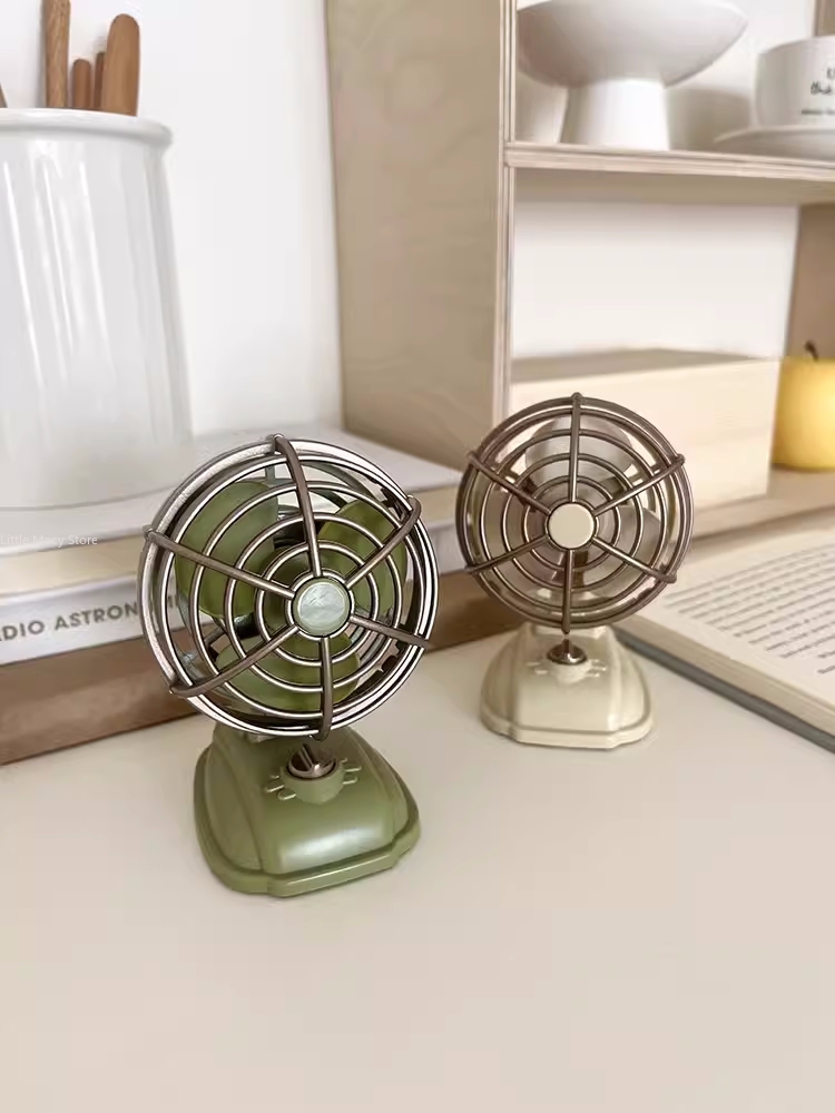 Office Furniture Loft - Retro Desktop Small Fan USB Charging
