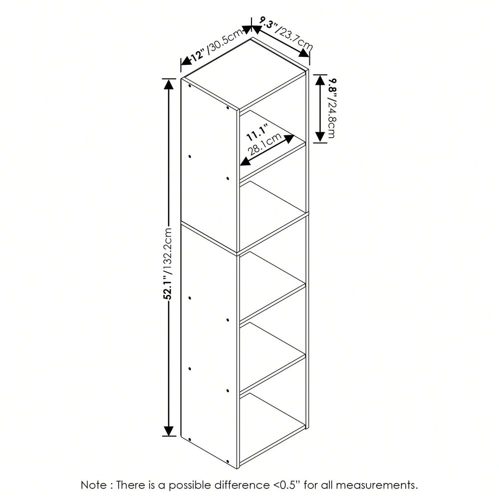 Modern 5‑Tier Cube Bookshelf W - Bookshelf 5 Tier recension och pris