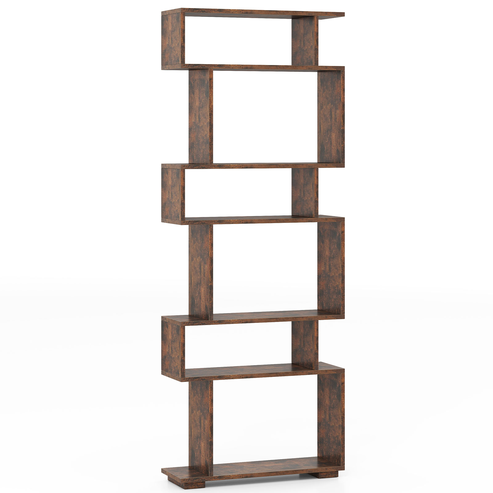 6-tier Storage Bookshelf S-sha - Bookshelf 5 Tier recension och pris