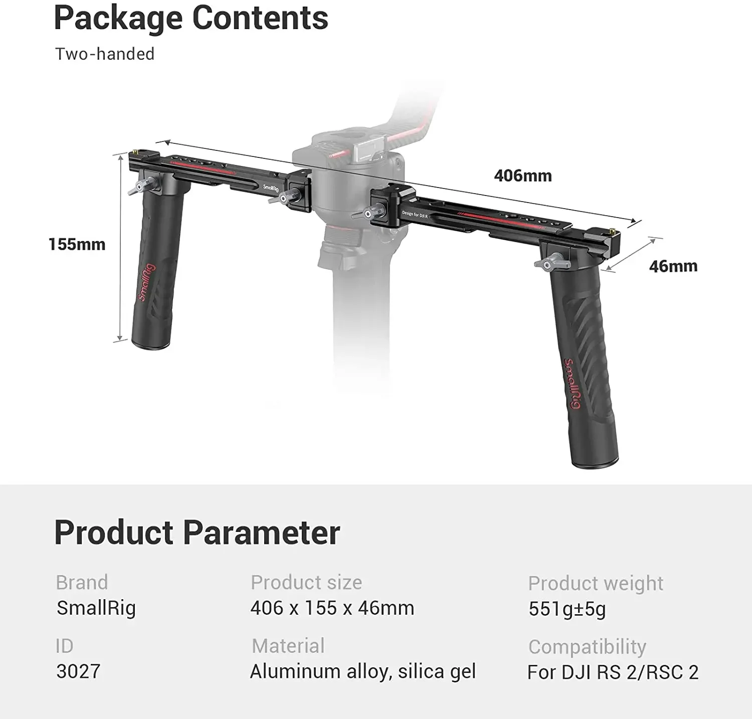 SmallRig 3027 Adjustable Dual  - Adjustable Monitor Mount recension och pris