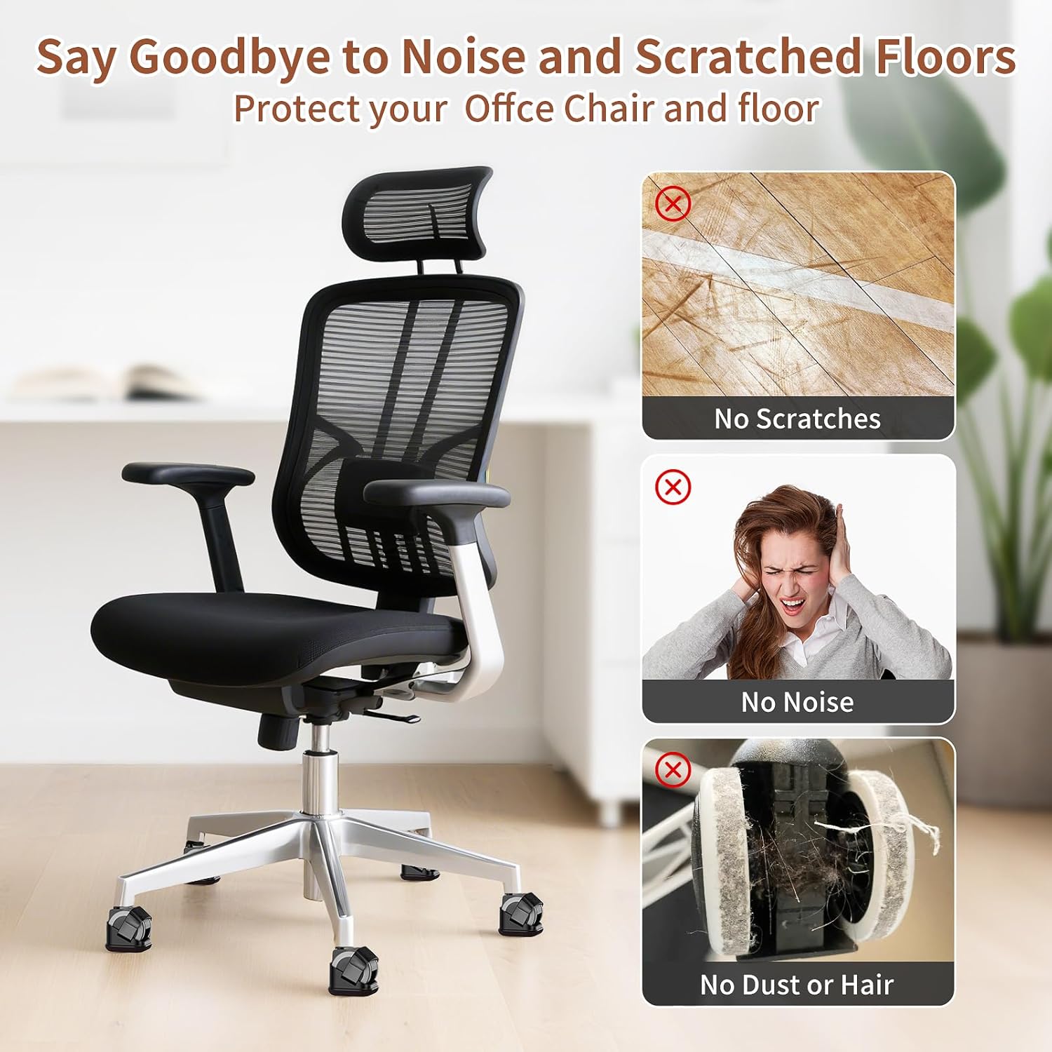 5PCS Chair Leg Protectors Offi - Office Furniture Loft recension och pris