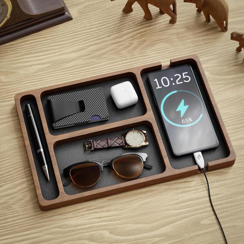 Wooden Office Desktop Storage  - Telephone Headset Office recension och pris