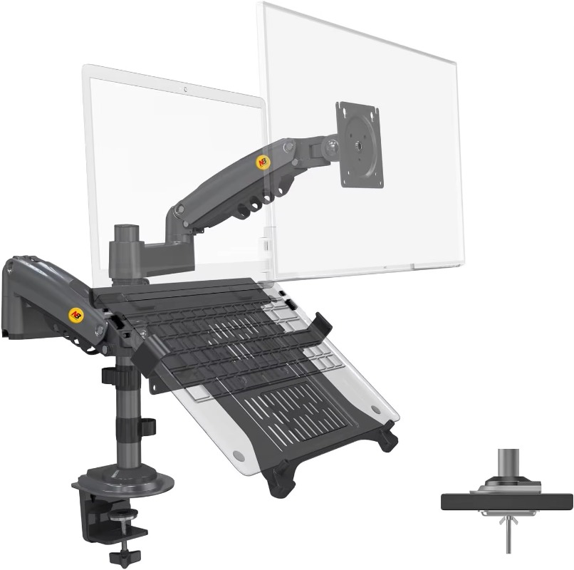 Dual Arm 2 in 1 Combo Laptop M - Adjustable Monitor Mount recension och pris
