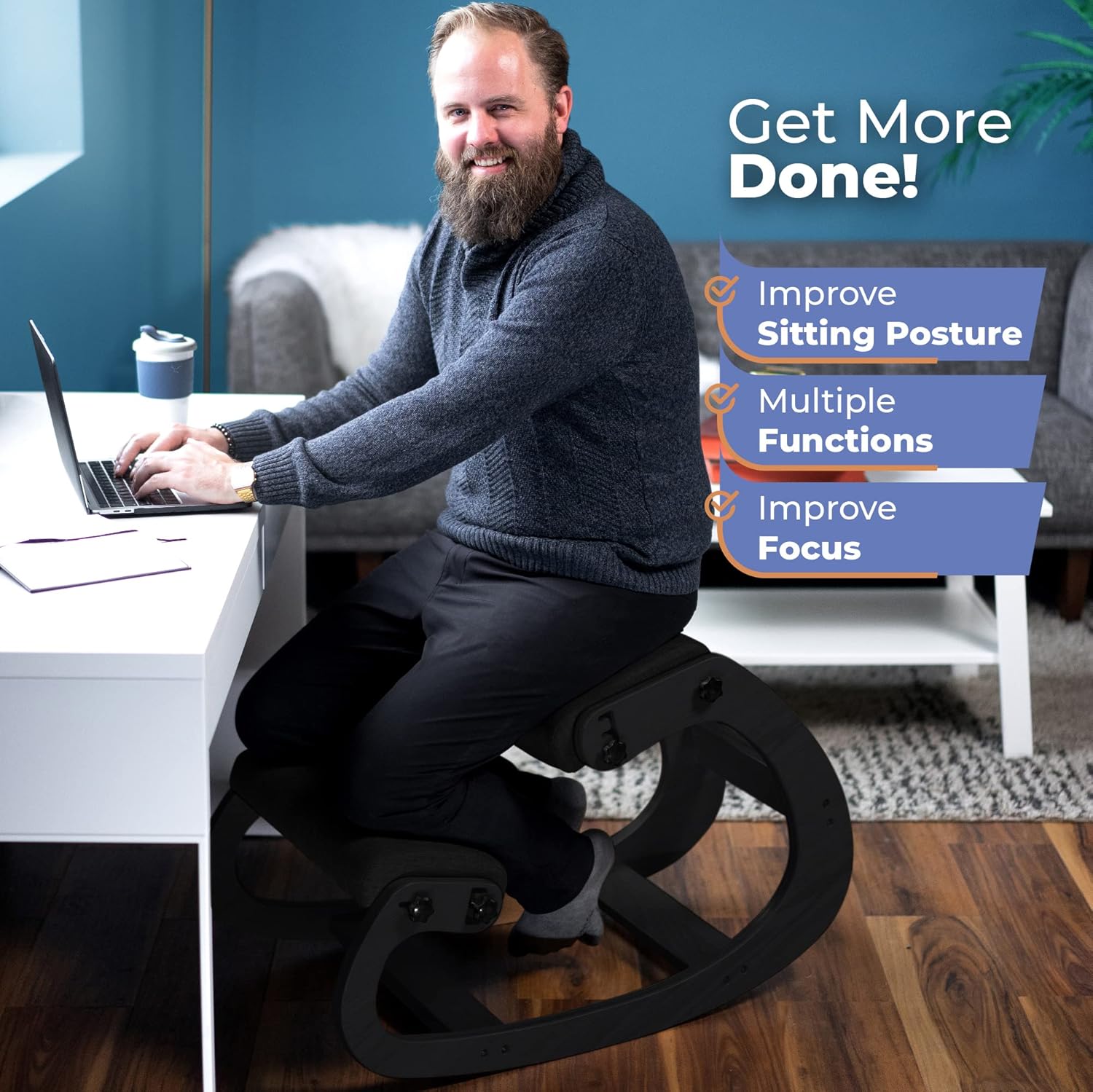 Ergonomic Wooden Kneeling Chai - Office Furniture Ergonomic recension och pris