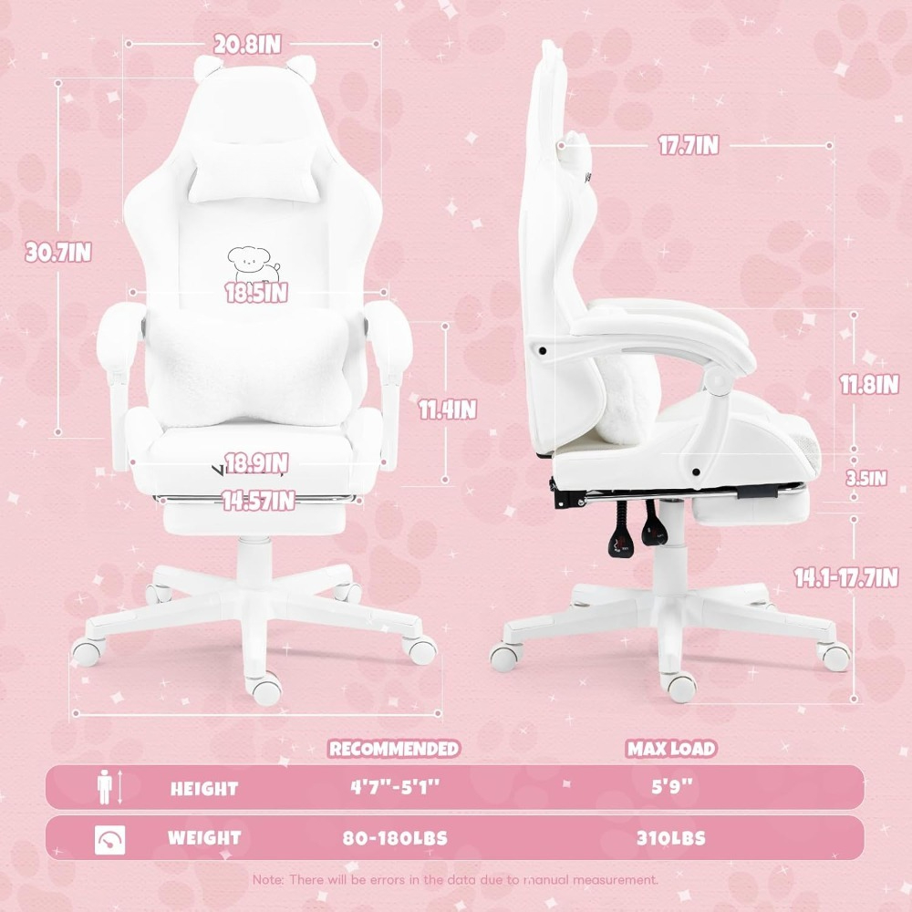 Cute Gaming Chair with Lumbar  - Office Furniture Ergonomic recension och pris