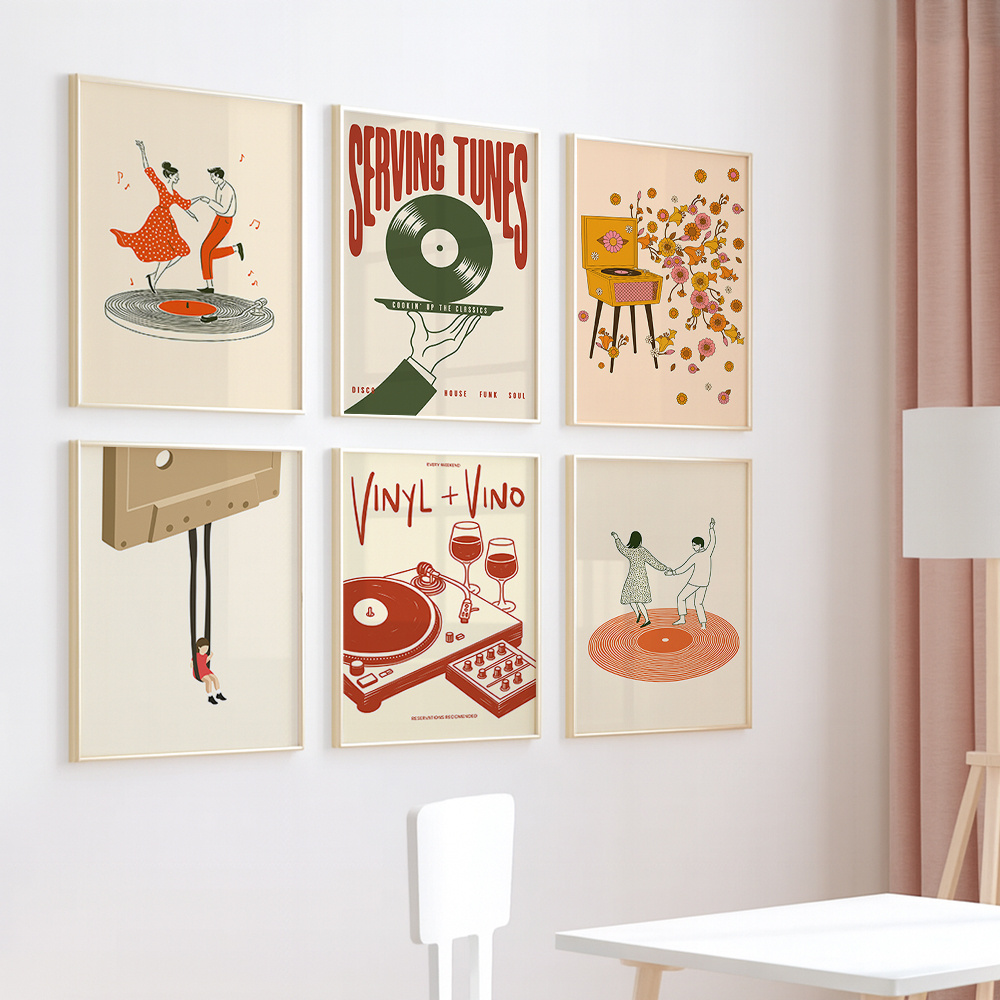1pc Vintage Music Canvas Poste - Office Furniture Loft recension och pris