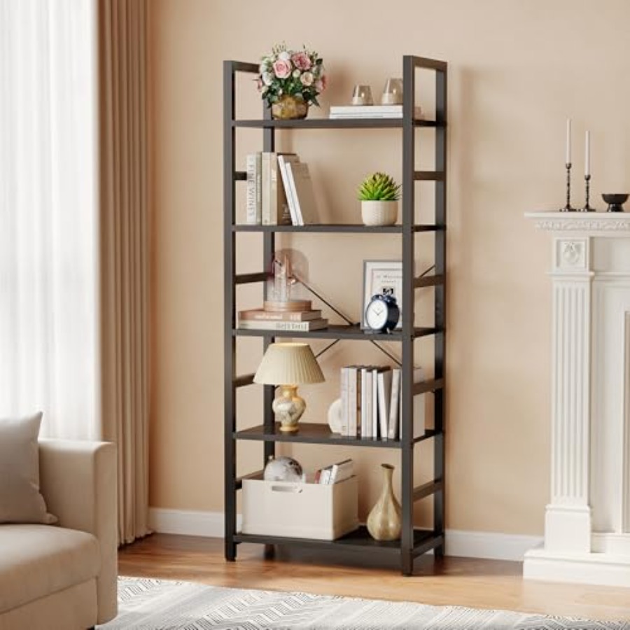 5-Tier Bookshelf, Modern Tall  - Bookshelf 5 Tier recension och pris