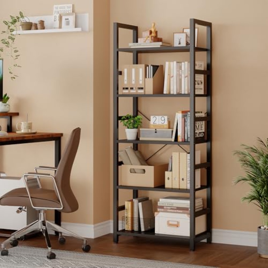 5-Tier Bookshelf, Modern Tall  - Bookshelf 5 Tier recension och pris