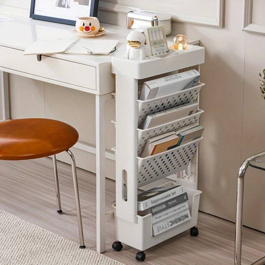 5-Tier Rolling Storage Cart Wi - Bookshelf 5 Tier recension och pris