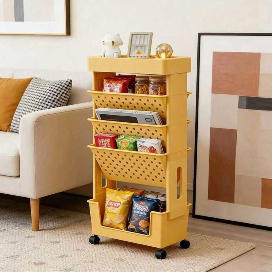 5-Tier Rolling Storage Cart Wi - Bookshelf 5 Tier recension och pris