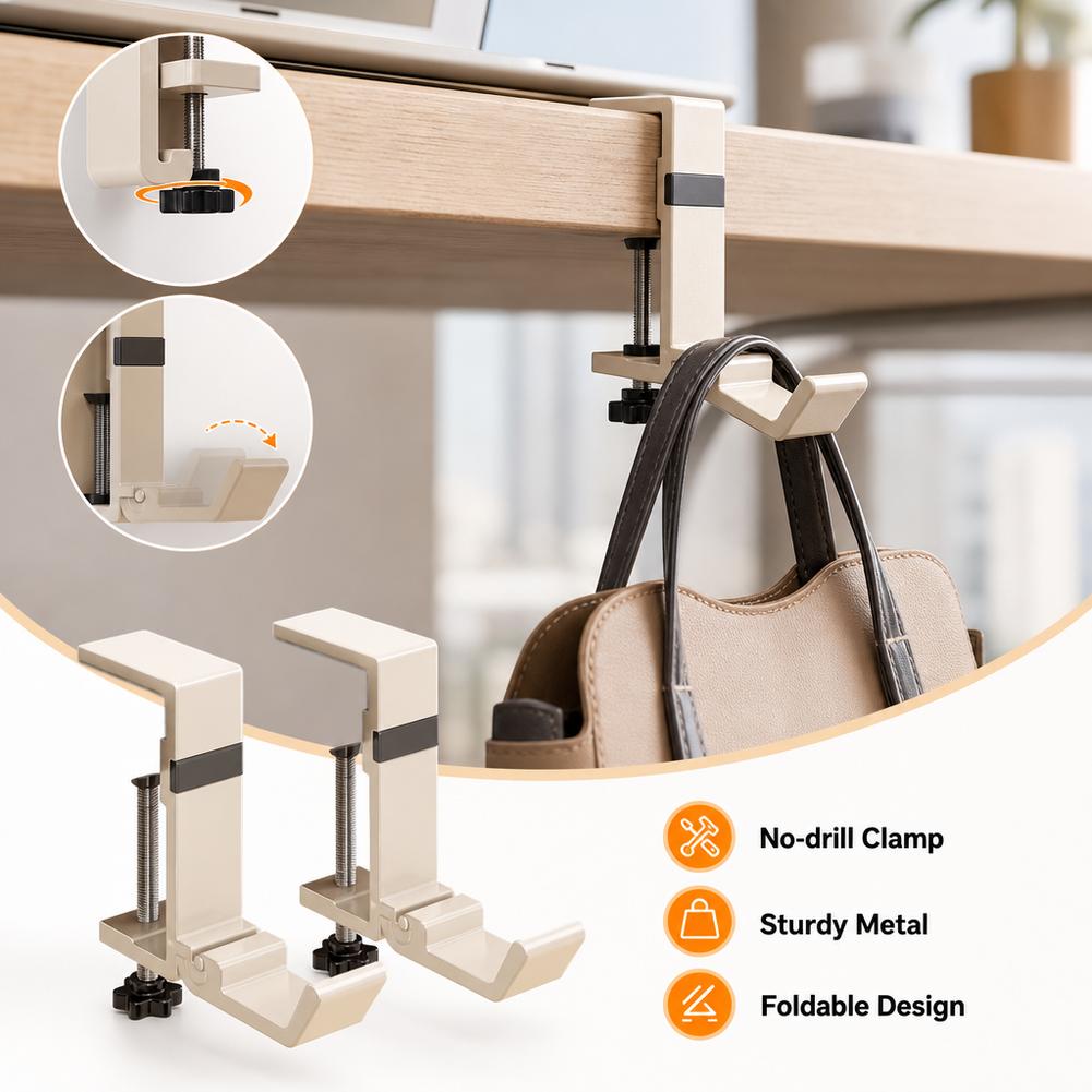 No Drill Foldable Desk Hook  C - Telephone Headset Office recension och pris