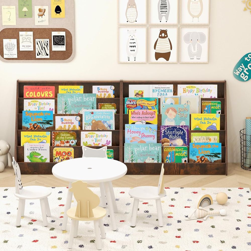 5-Tier Wooden Kids Bookshelf,  - Bookshelf 5 Tier recension och pris