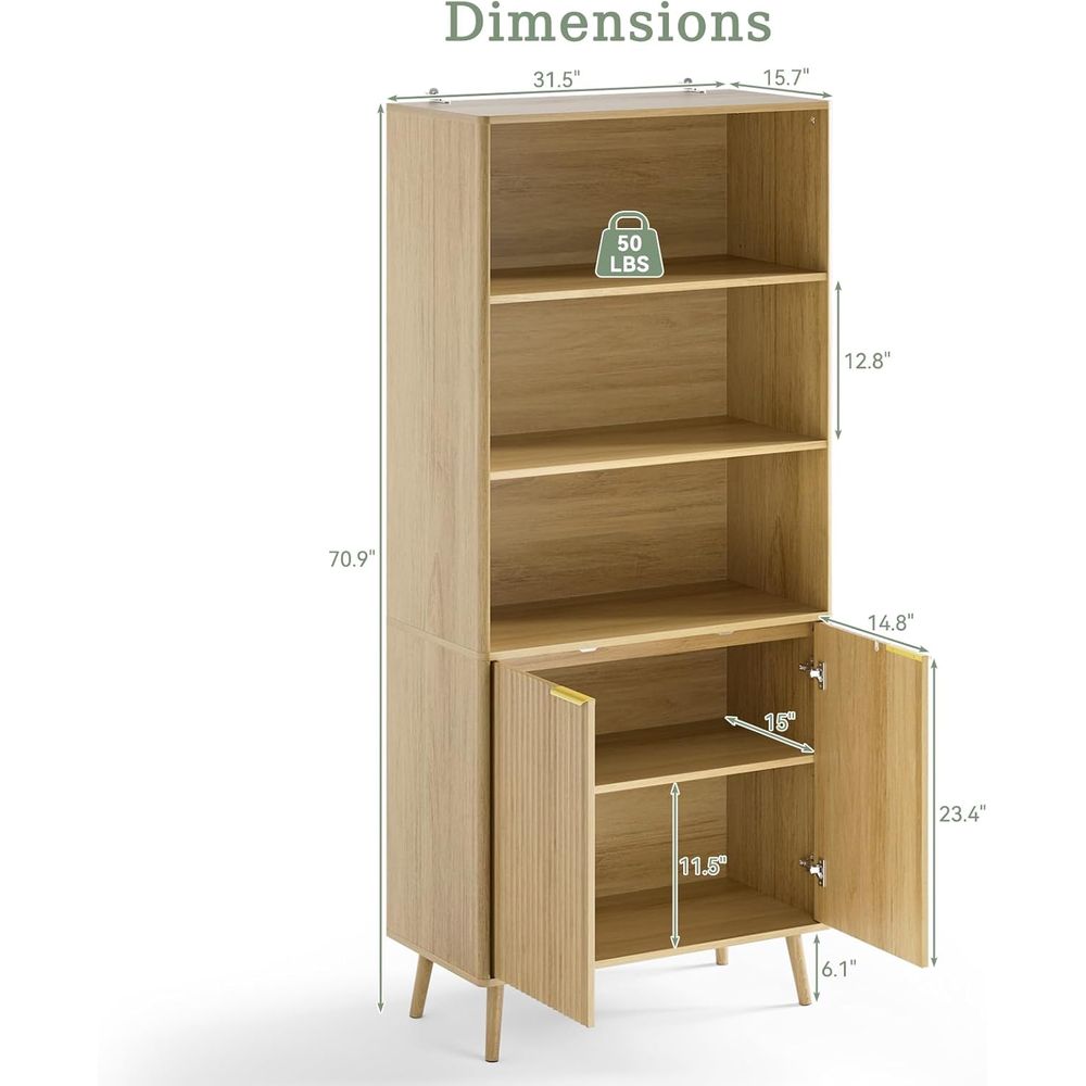 Oak Bookshel, 70.9