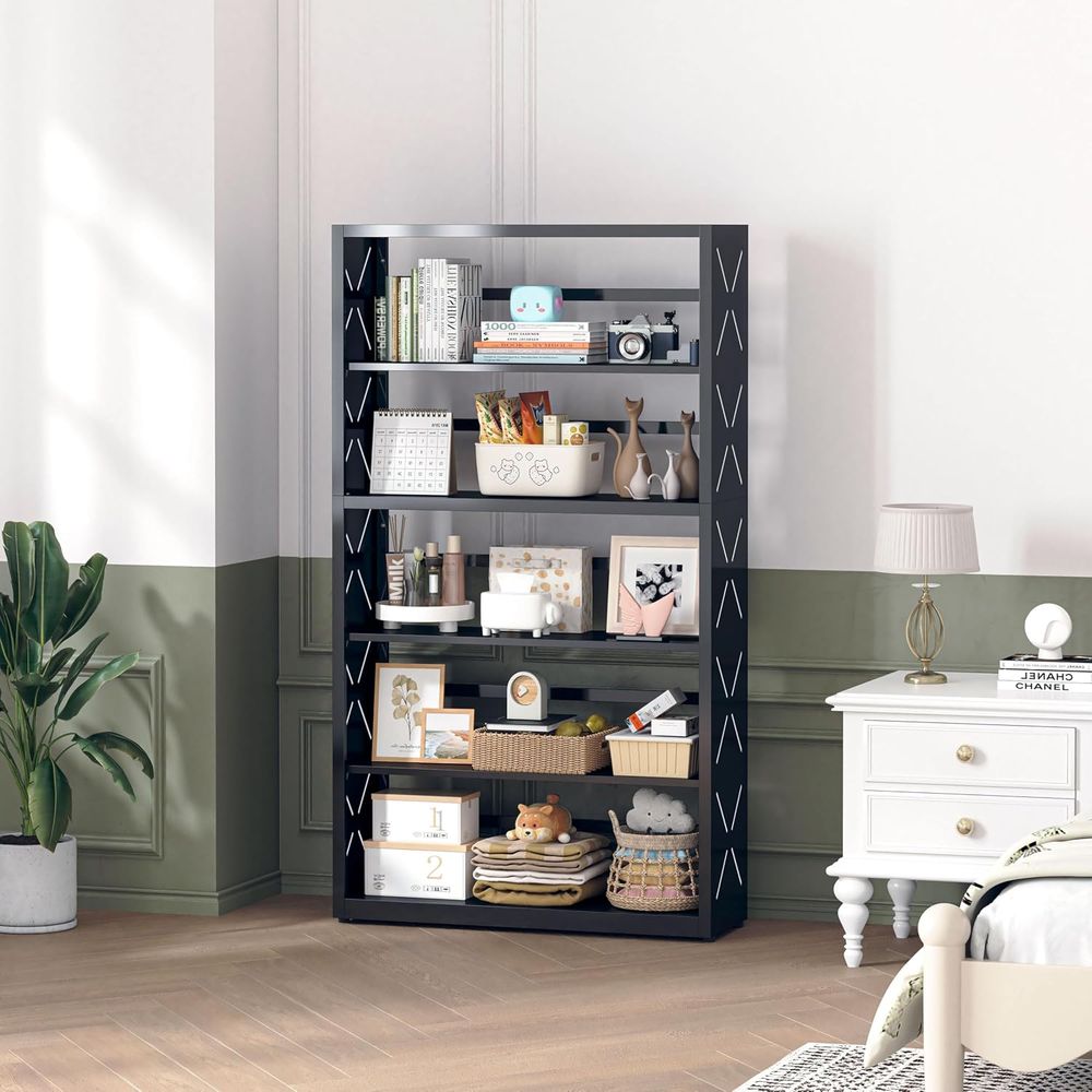 5-Tier Wide Adjustable Bookshe - Bookshelf 5 Tier recension och pris