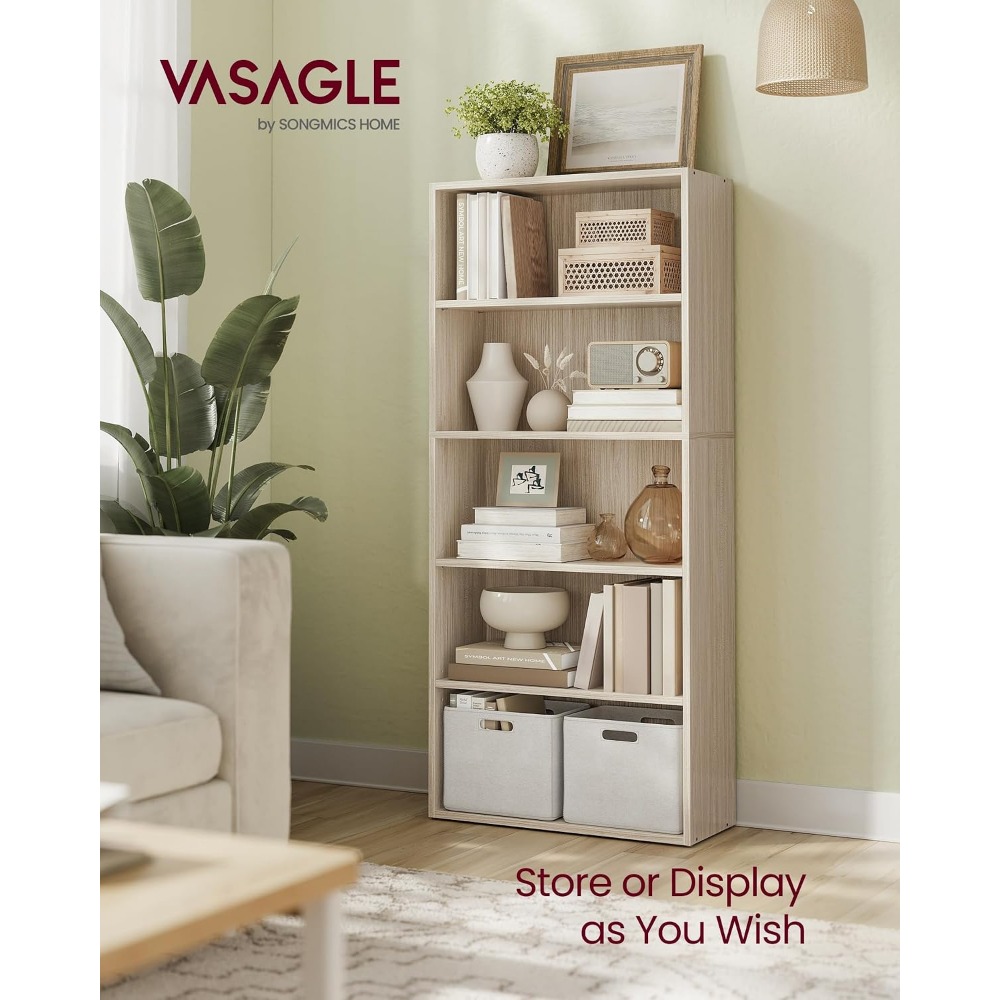 VASAGLE CUSTOS Collection - Bo - Bookshelf 5 Tier recension och pris