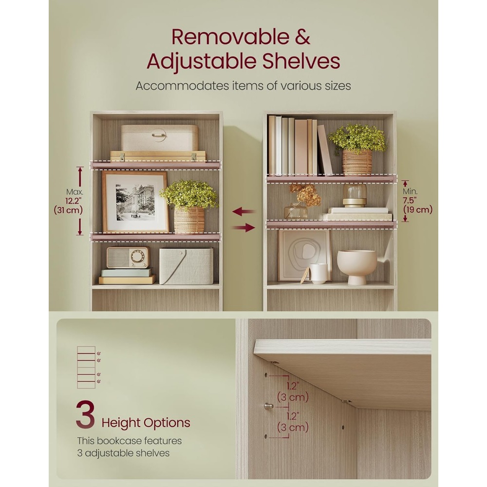VASAGLE CUSTOS Collection - Bo - Bookshelf 5 Tier recension och pris